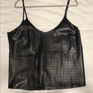Elegant Black Women's leather top